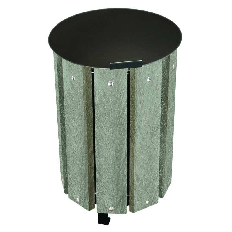 corbeille plastique recyclé Lyrae direct urbain